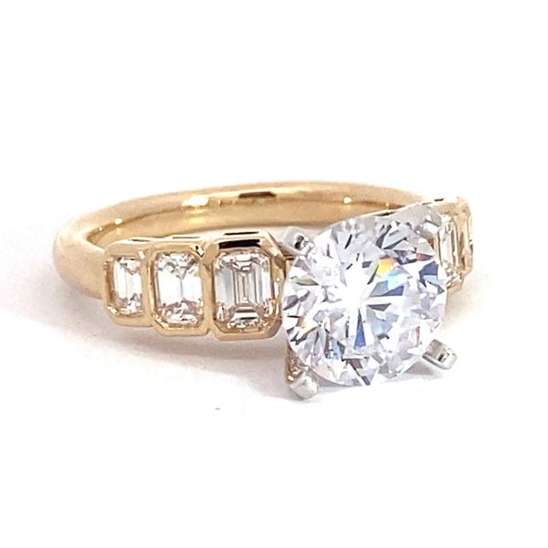 0.92 Natural Diamond Engagement Ring Setting Only 14 Karat Yellow Gold Image 4 Brax Jewelers Newport Beach, CA
