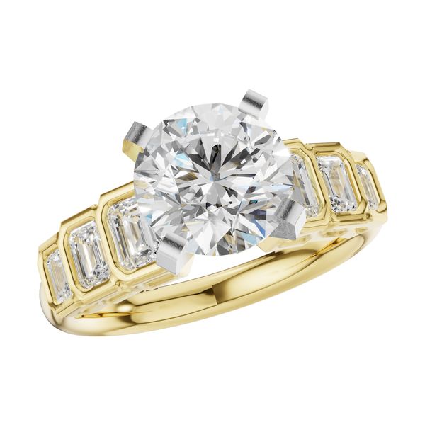 0.92 Natural Diamond Engagement Ring Setting Only 14 Karat Yellow Gold Brax Jewelers Newport Beach, CA