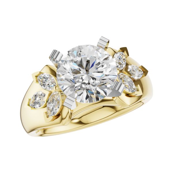 0.38 Natural Diamond Engagement Ring Setting Only 14 Karat Yellow Gold. Brax Jewelers Newport Beach, CA