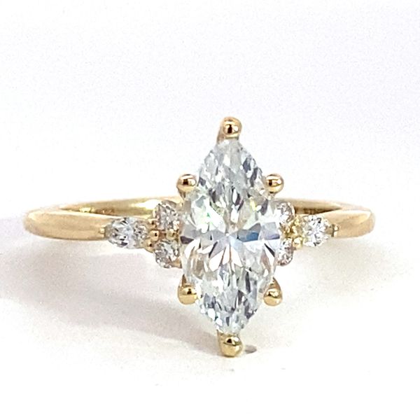 0.18 Lady's Natural Diamond Engagement Ring Setting Only 14 Karat Yellow Gold Brax Jewelers Newport Beach, CA