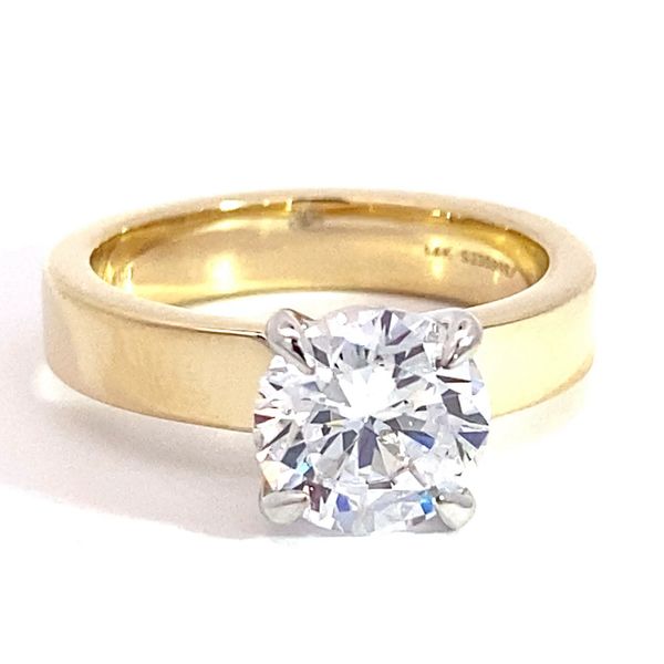 Lady's Solitaire Engagement Ring Setting Only 14 Karat Yellow Gold Brax Jewelers Newport Beach, CA