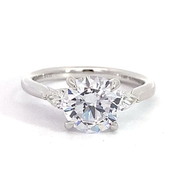 0.27 Lady's Natural Diamond Engagement Ring Setting Only 14 Karat White Gold Brax Jewelers Newport Beach, CA