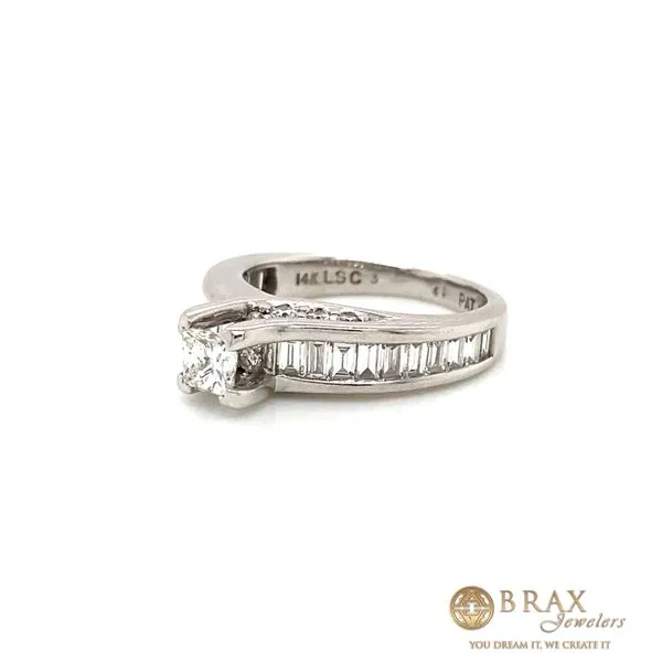 14K White Gold 1.50Ct Round Natural Diamond Engagement Ring Image 2 Brax Jewelers Newport Beach, CA