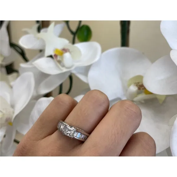 14K White Gold 1.50Ct Round Natural Diamond Engagement Ring Image 5 Brax Jewelers Newport Beach, CA