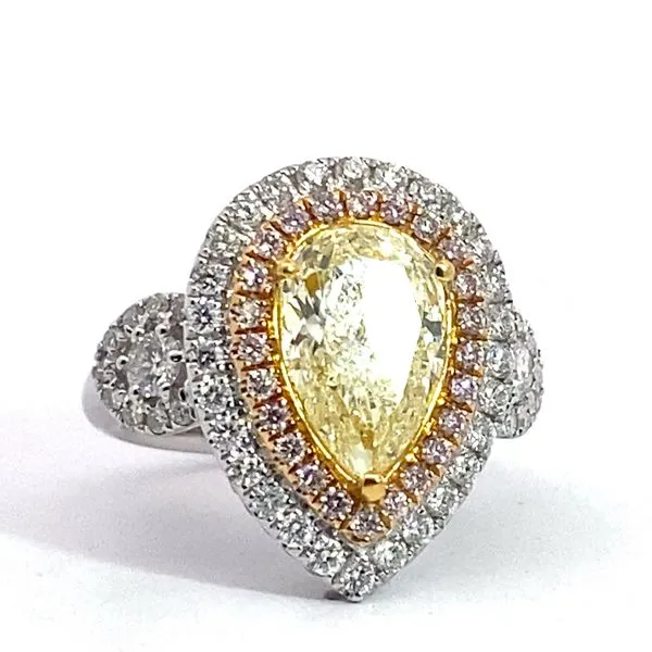 Engagement Ring with Natural Center Stone Image 3 Brax Jewelers Newport Beach, CA