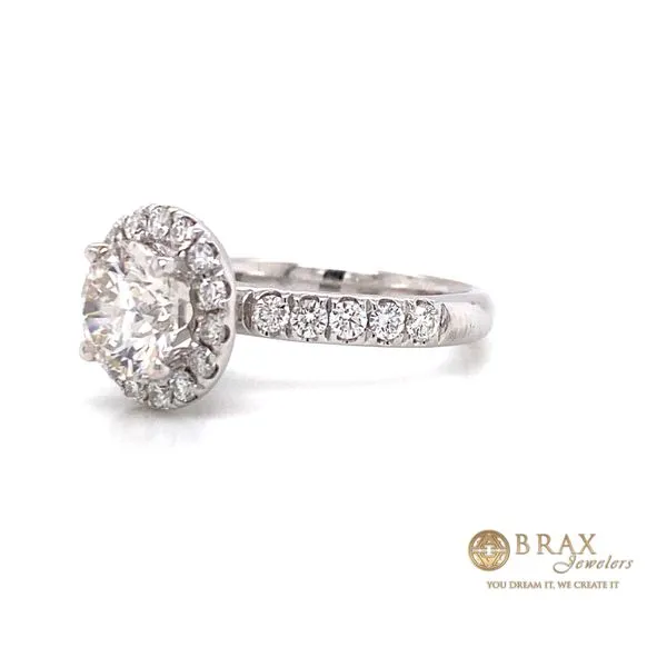 14K White Gold Round Moissanite Engagement Ring Image 3 Brax Jewelers Newport Beach, CA