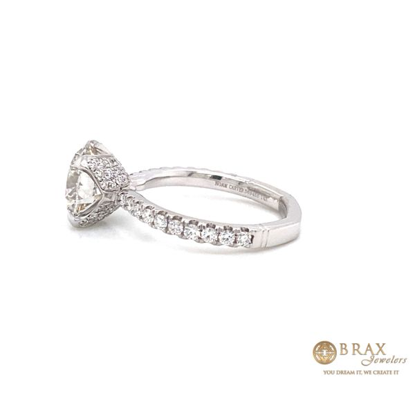 14K Tulip Pave Round Engagement Ring Image 2 Brax Jewelers Newport Beach, CA