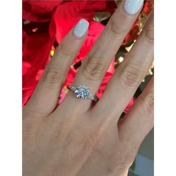 14K White Gold 2.00Ct Round Lab Diamond Engagement Ring Brax Jewelers Newport Beach, CA
