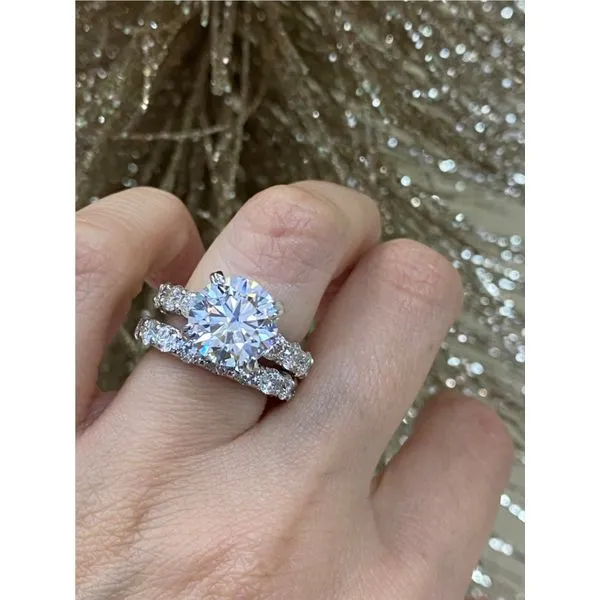 14K White Gold 4.07Ct Round Lab Diamond Engagement Ring Image 4 Brax Jewelers Newport Beach, CA