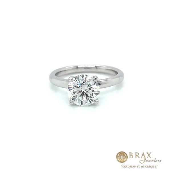 Round Diamond Engagement Ring with 2.01ct F VS2 Center Stone in 14K White Gold, 4.05g - Brax Jewelers Brax Jewelers Newport Beach, CA