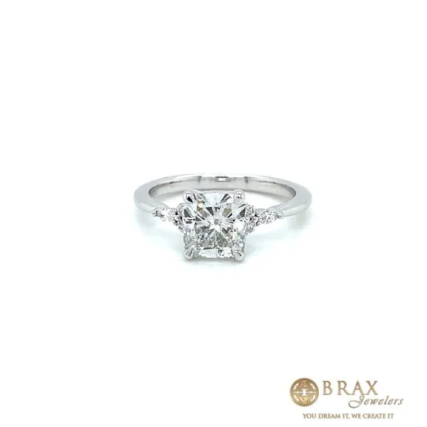 Lady's 14K White Gold Lab-Grown Diamond Engagement Ring, 1.61ct Cushion Cut - Brax Jewelers Brax Jewelers Newport Beach, CA