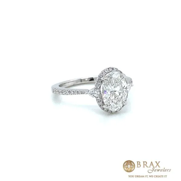 Engagement Ring with Lab Grown Center Stone Image 2 Brax Jewelers Newport Beach, CA