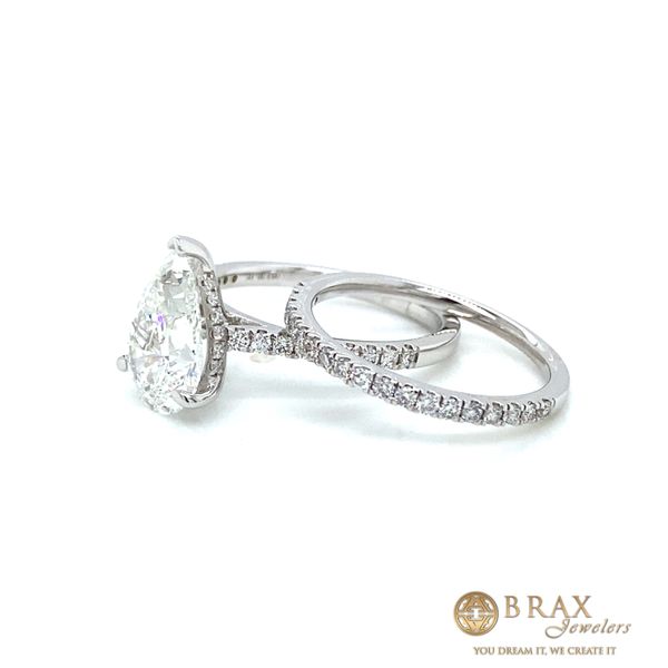 2.55Ct Pear Lab Diamond Engagement Ring Image 2 Brax Jewelers Newport Beach, CA
