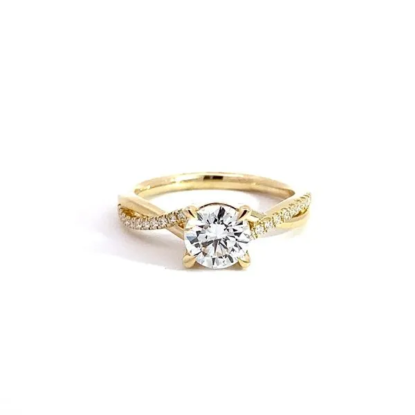 1.099 Lab Grown Engagement Rings With Center Stone 14 Karat Yellow Gold - Brax jewelers Brax Jewelers Newport Beach, CA