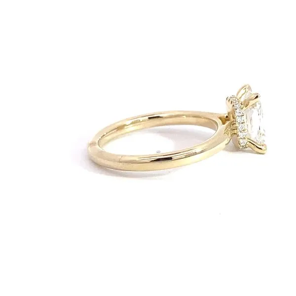 Lady's 14K Yellow Gold Lab-Grown Diamond Hidden Halo Engagement Ring, 1.52ct Radiant Cut G VS1 - Brax Jewelers Image 4 Brax Jewelers Newport Beach, CA
