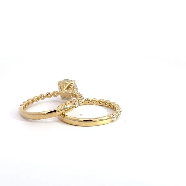 Round Diamond Engagement Ring and Wedding Band Set with 1.60ct F VS2 Center and 0.71ctw Round Diamonds in 14K Yellow Gold - Brax Jewelers Image 3 Brax Jewelers Newport Beach, CA
