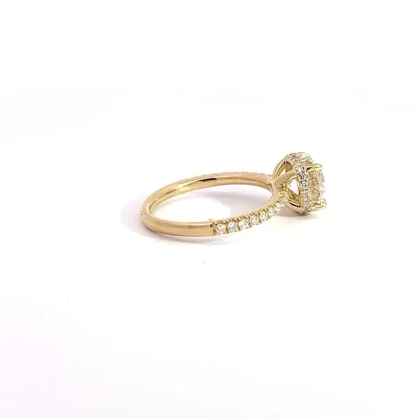 Round Diamond Hidden Halo Engagement Ring with 2.09ct F VS1 Center and 0.33ctw Round Diamonds in 14K Yellow Gold - Brax Jewelers Image 4 Brax Jewelers Newport Beach, CA