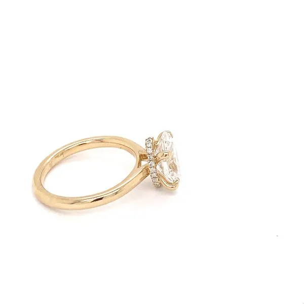 Oval Diamond Solitaire Engagement Ring with 2.55ct F VS2 Center and 0.05ctw Round Diamonds in 14K Yellow Gold - Brax Jewelers Image 4 Brax Jewelers Newport Beach, CA