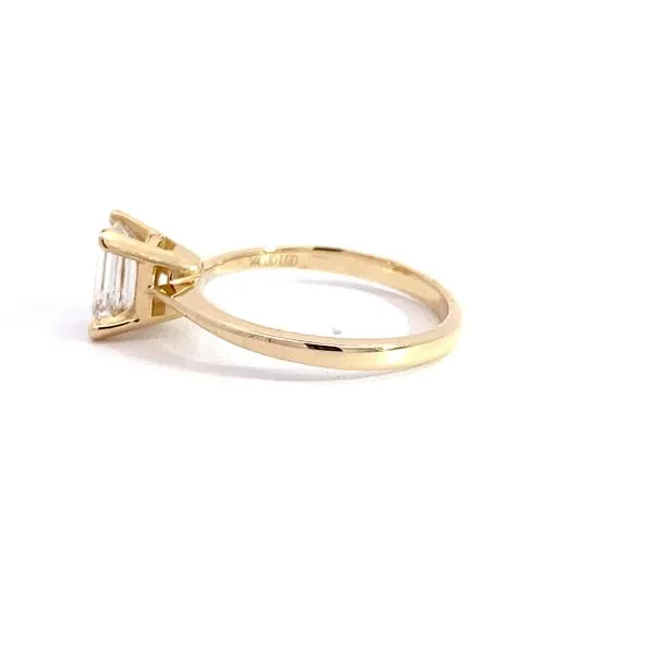 Lady's 14K Yellow Gold Lab-Grown Diamond Solitaire Engagement Ring, 1.00ct Emerald Cut - Brax Jewelers Image 3 Brax Jewelers Newport Beach, CA
