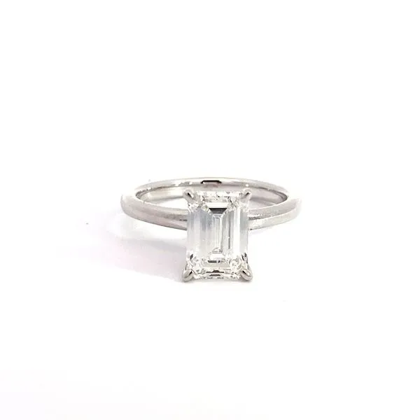 Emerald Diamond Solitaire Engagement Ring with 2.05ct G VS2 in 14K White Gold - Brax Jewelers Brax Jewelers Newport Beach, CA