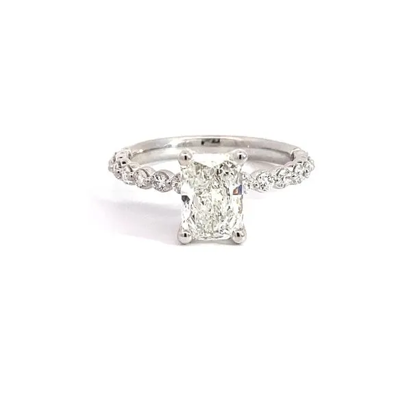 Lady's 14K White Gold Lab-Grown Diamond Engagement Ring, 1.51ct Radiant Cut G VS1 - Brax Jewelers Brax Jewelers Newport Beach, CA