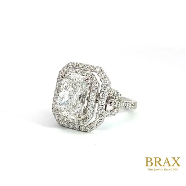 3.52 Lab Grown Engagement Rings With Center Stone 14 Karat White Gold Brax - Brax jewelers Image 2 Brax Jewelers Newport Beach, CA