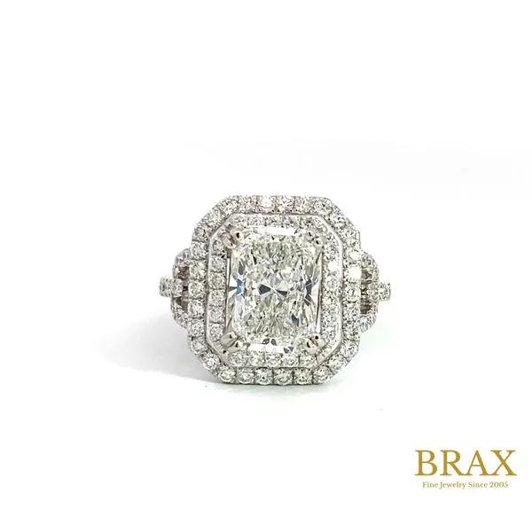 3.52 Lab Grown Engagement Rings With Center Stone 14 Karat White Gold Brax - Brax jewelers Brax Jewelers Newport Beach, CA