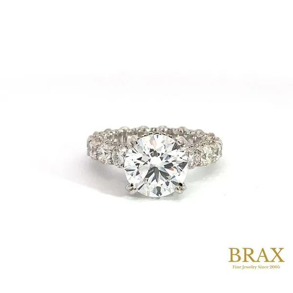 4.10 Lab Grown Engagement Rings With Center Stone 14 Karat White Gold Brax - Brax jewelers Brax Jewelers Newport Beach, CA