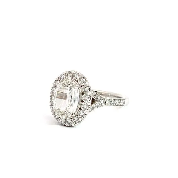 Christopher Design 2.03 Halo Engagement Rings With Center Stone 14 Karat White Gold - Brax jewelers Image 2 Brax Jewelers Newport Beach, CA