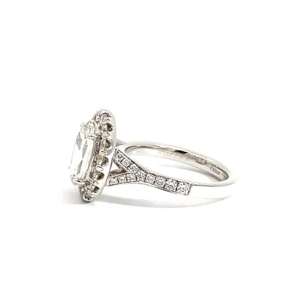 Christopher Design 2.03 Halo Engagement Rings With Center Stone 14 Karat White Gold - Brax jewelers Image 3 Brax Jewelers Newport Beach, CA