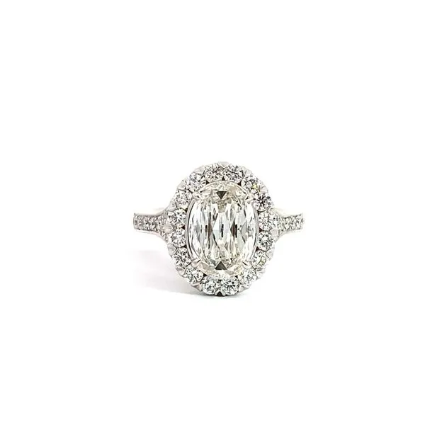 Christopher Design 2.03 Halo Engagement Rings With Center Stone 14 Karat White Gold - Brax jewelers Brax Jewelers Newport Beach, CA