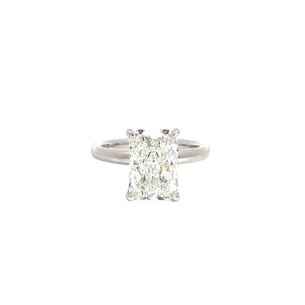 4.04 Lab Grown Engagement Rings With Center Stone 14 Karat White Gold - Brax jewelers Brax Jewelers Newport Beach, CA