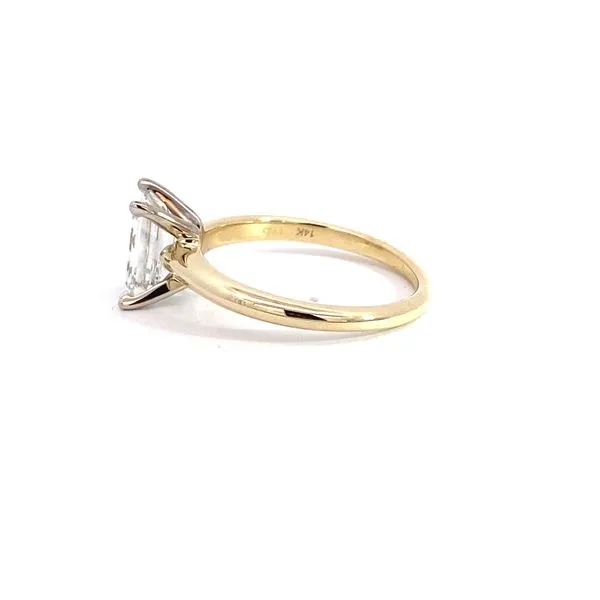 1.52Ct Emerald Cut Solitaire Engagement Ring Set In 14 Karat Two-Tone Gold - Brax jewelers Image 3 Brax Jewelers Newport Beach, CA