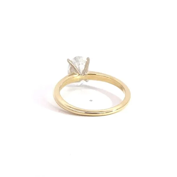 1.50Ct Oval Cut Solitaire Lab Grown Engagement Ring Set In 14 Karat Two-Tone Gold - Brax jewelers Image 3 Brax Jewelers Newport Beach, CA