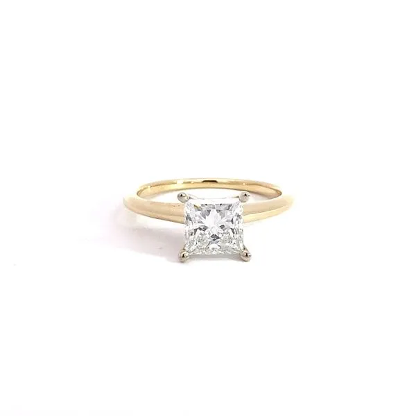 1.52 Princess Cut Solitaire Engagement Ring in 14 Karat Two-Tone Gold  - Brax jewelers Brax Jewelers Newport Beach, CA