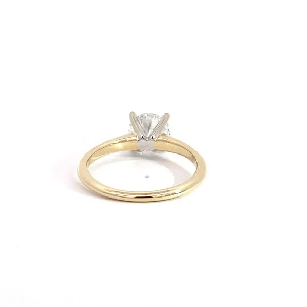1.54Ct Round Cut Solitaire Engagement Ring Set In 14 Karat Two-Tone Gold SOL-150RC-LD - Brax jewelers Image 4 Brax Jewelers Newport Beach, CA