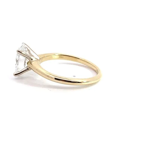 2.00Ct Oval Cut Solitaire Engagement Ring Set In 14 Karat Two-Tone Gold  - Brax jewelers Image 3 Brax Jewelers Newport Beach, CA