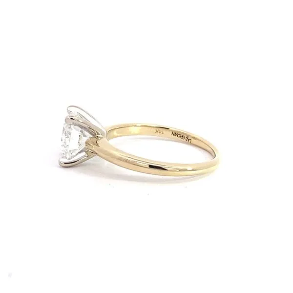 2.09Ct Round Solitaire Engagement Ring Set In 14 Karat Two-Tone Gold  - Brax jewelers Image 3 Brax Jewelers Newport Beach, CA
