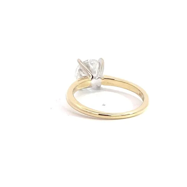 2.09Ct Round Solitaire Engagement Ring Set In 14 Karat Two-Tone Gold  - Brax jewelers Image 4 Brax Jewelers Newport Beach, CA