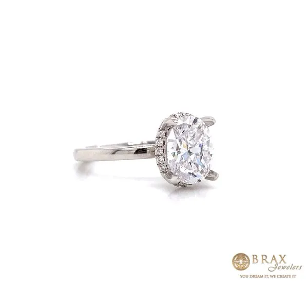 0.08 Lab Grown Engagement Rings With Center Stone 14 Karat White Gold Brax-Join - Brax jewelers Image 3 Brax Jewelers Newport Beach, CA
