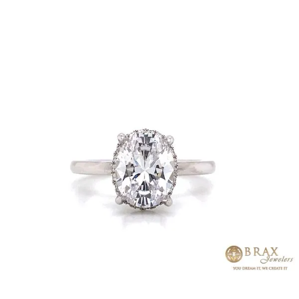 0.08 Lab Grown Engagement Rings With Center Stone 14 Karat White Gold Brax-Join - Brax jewelers Brax Jewelers Newport Beach, CA