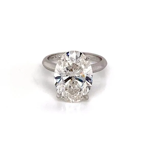 8.02 Solitaire Lab Grown Engagement Rings With Center Stone 18 Karat White Gold  - Brax jewelers Brax Jewelers Newport Beach, CA