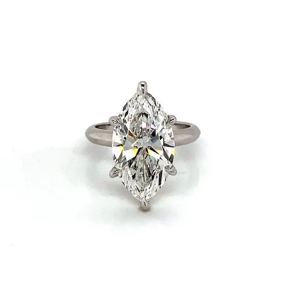 7.06 Solitaire Lab Grown Engagement Rings With Center Stone 18 Karat White Gold  - Brax jewelers Brax Jewelers Newport Beach, CA
