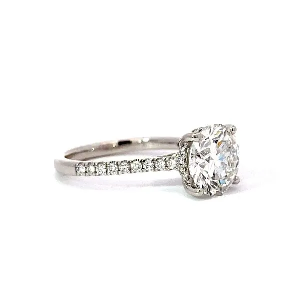 14K White Gold 3.11Ct Round Lab Diamond Engagement Ring Image 5 Brax Jewelers Newport Beach, CA