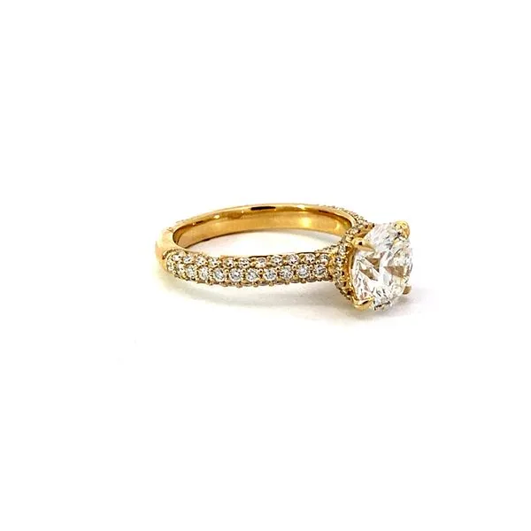 Lady's 14 Karat Yellow Gold Lab Grown 2.01 Diamond Center Stone Engagement Ring Image 3 Brax Jewelers Newport Beach, CA
