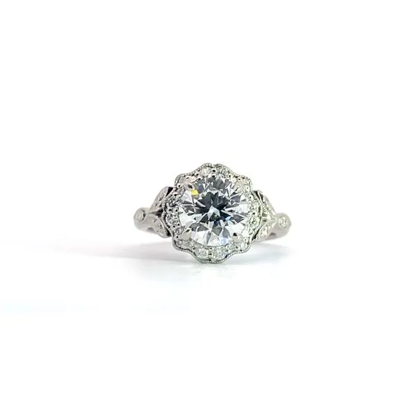 Lady's Platinum Lab Grown Diamond Center Stone Engagement Ring With One 1.74Ct Round G VS1 IGI Certified Laboratory-Grown Diamond Image 3 Brax Jewelers Newport Beach, CA