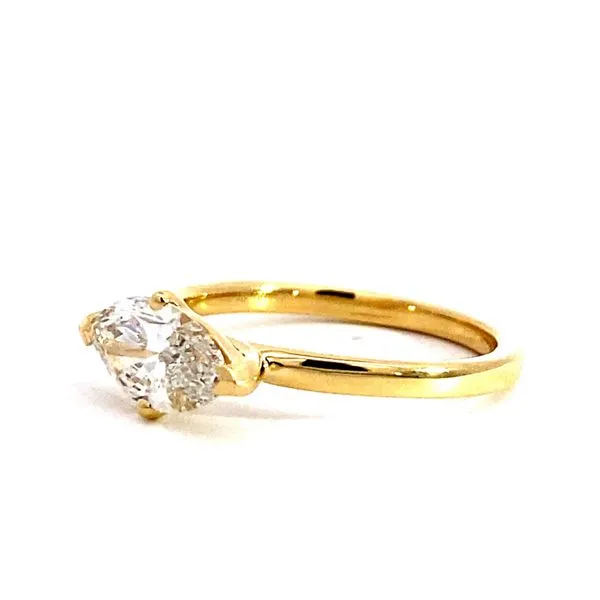 Lady's 14K Yellow Gold Lab Grown Marquise 1.32Tw Center Stone Solitaire  Engagement Ring Image 3 Brax Jewelers Newport Beach, CA