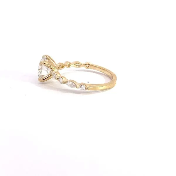 Lady's 14 Karat Yellow Gold Lab Grown 2.08Ct Diamond Center Stone Engagement Ring LGRVR00805R200-GY3 - Brax jewelers Image 3 Brax Jewelers Newport Beach, CA