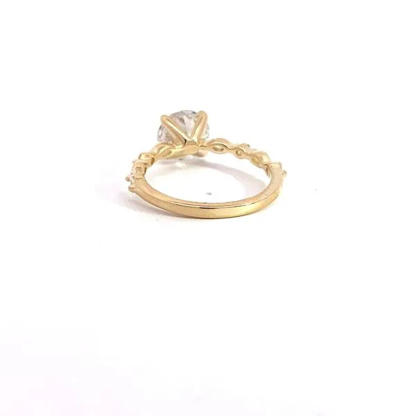 Lady's 14 Karat Yellow Gold Lab Grown 2.08Ct Diamond Center Stone Engagement Ring LGRVR00805R200-GY3 - Brax jewelers Image 4 Brax Jewelers Newport Beach, CA