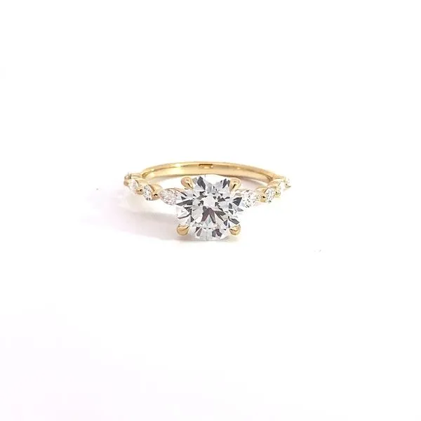Lady's 14 Karat Yellow Gold Lab Grown 2.08Ct Diamond Center Stone Engagement Ring LGRVR00805R200-GY3 - Brax jewelers Brax Jewelers Newport Beach, CA
